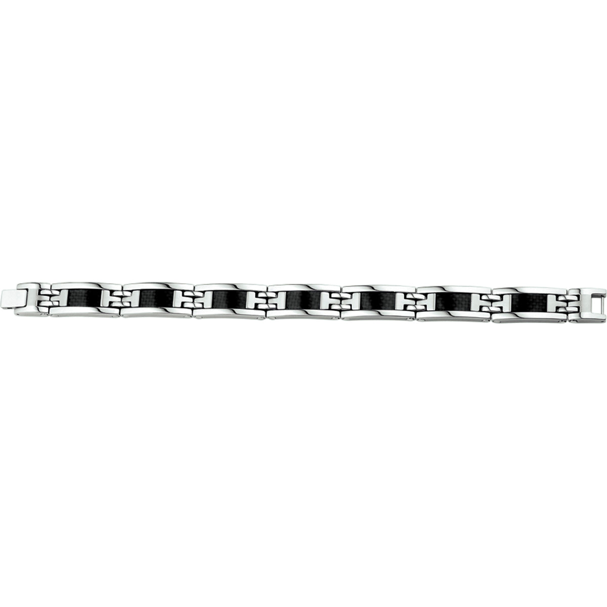 armband carbon 11,5 mm 21,5 cm edelstaal