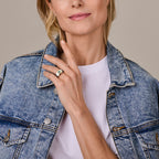 Ring blauer Topas Gold mit Silber