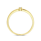 ring diamant 0.02ct h p1 14K geelgoud