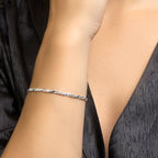 armband valkenoog 3,5 mm zilver wit