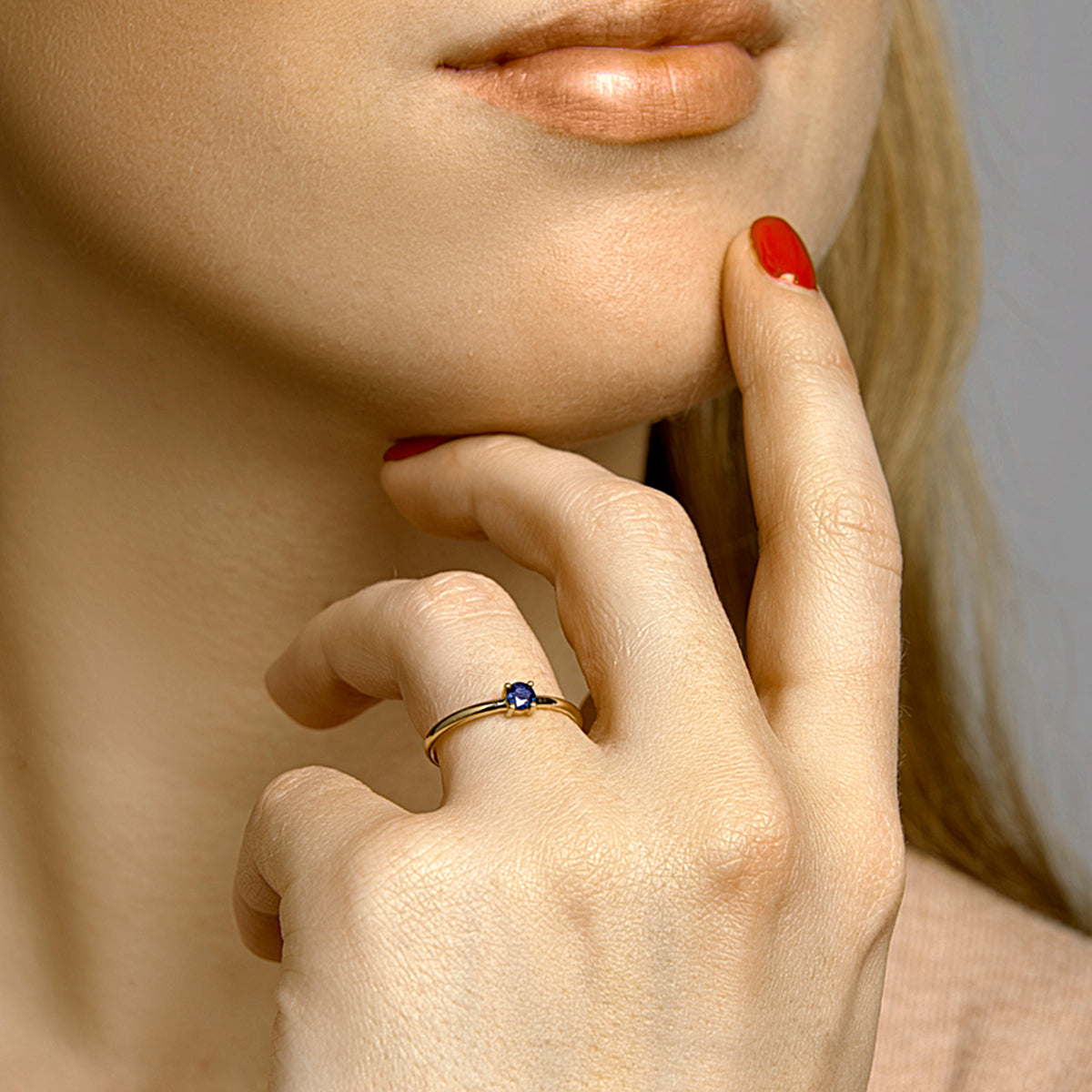 Ring Saphir 14K Gelbgold