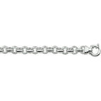 Armband Jasseron 6 mm mit großem Federverschluss Silber weiß