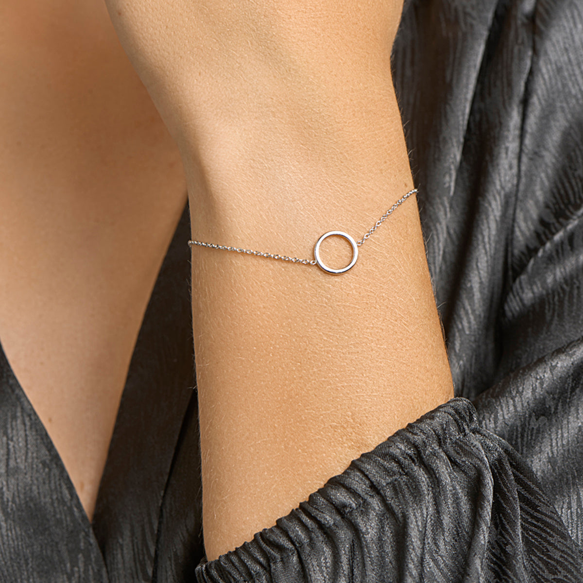 Armband rund 16 + 3 cm Silber rhodiniert