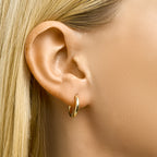 klapoorringen 2,5 mm rond 14K geelgoud