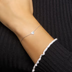 Armband Herz Silber rhodiniert