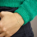 Armband Buchstabe 16,5 - 17,5 - 18,5 cm 14K Gelbgold