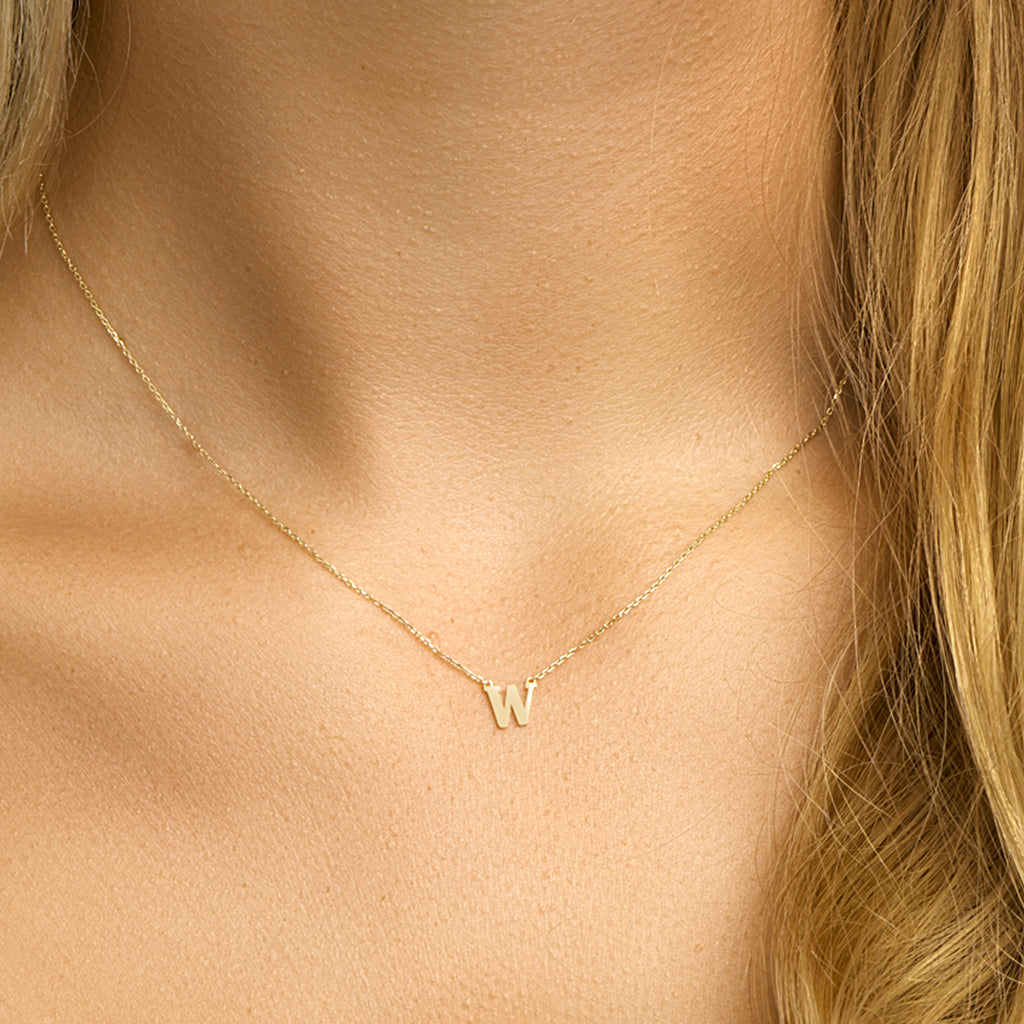 collier letter 40 - 42 - 44 cm 14K geelgoud
