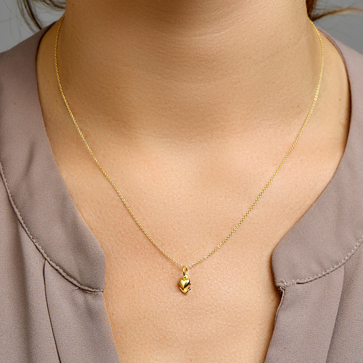 hanger geloof, hoop en liefde 12 mm 14K geelgoud