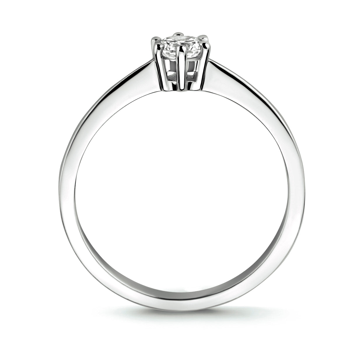 ring zirkonia 14K witgoud