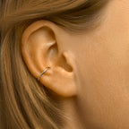 earcuff 13 mm zilver gerhodineerd