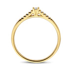 ring diamant 0.07ct h si 14K geelgoud