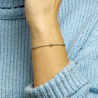 Armbandknöpfe 4,5 mm 16 + 3 cm Silber rhodiniert