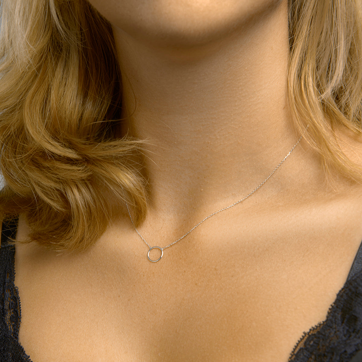 Halskette rund 40 - 42 - 44 cm 14K Weißgold