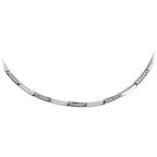 collier zirkonia 4,0 mm 42 + 3 cm zilver gerhodineerd