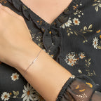 armband balkje 16 + 2,5 cm zilver gerhodineerd
