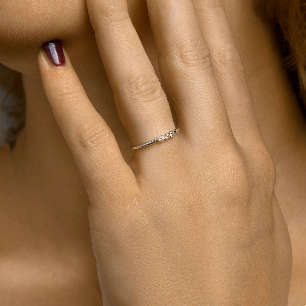 ring diamant 0.09ct h si 14K witgoud