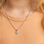 Halskette Blume 1,1 mm 36 + 4 cm Silber rhodiniert