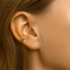 earcuff 13 mm 1 micron zilver verguld (geel)