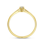 ring diamant 0.05ct h si 14K geelgoud