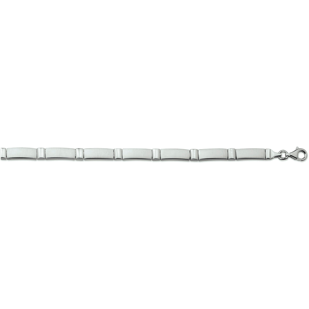 choker poli/mat 5,3 mm zilver gerhodineerd