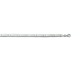 choker poli/mat 5,3 mm zilver gerhodineerd