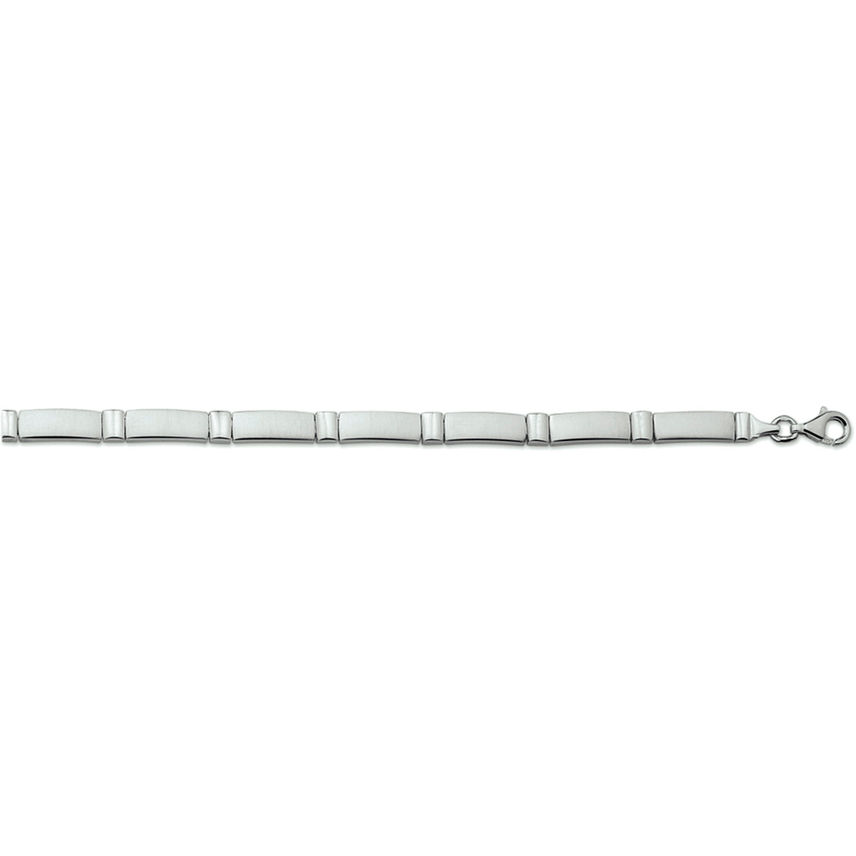 Halsband poly/matt 5,3 mm Silber rhodiniert