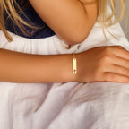 9k graveerarmband hartje plaat 4,0 mm 9K geel