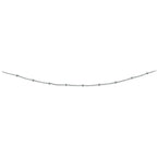 Armband Jasseron und Perlen 3,0 mm 18 cm Silber rhodiniert