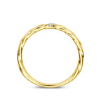 ring diamant 0.03ct h si 14K geelgoud