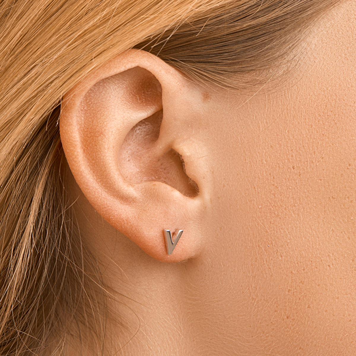 Silber rhodinierte Ohrstecker