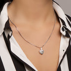 Medaillon Herz 13 mm Silber weiß