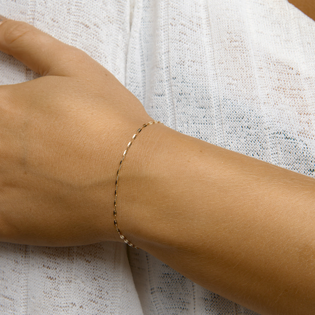 Armbandplatten 1,5 mm 16 - 17 - 18 cm 14K Gelbgold