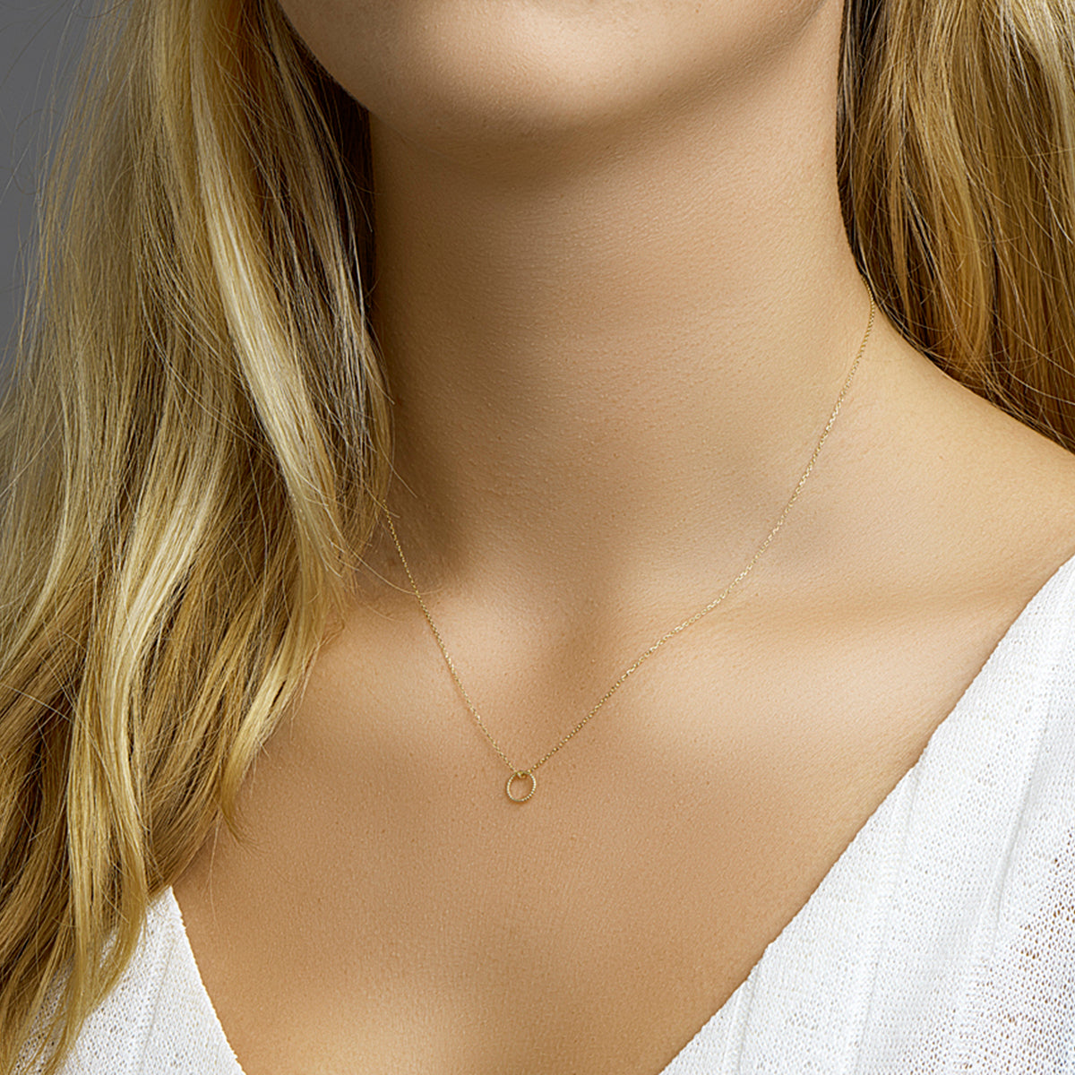 collier rondje 40 - 42 - 44 cm 14K geelgoud
