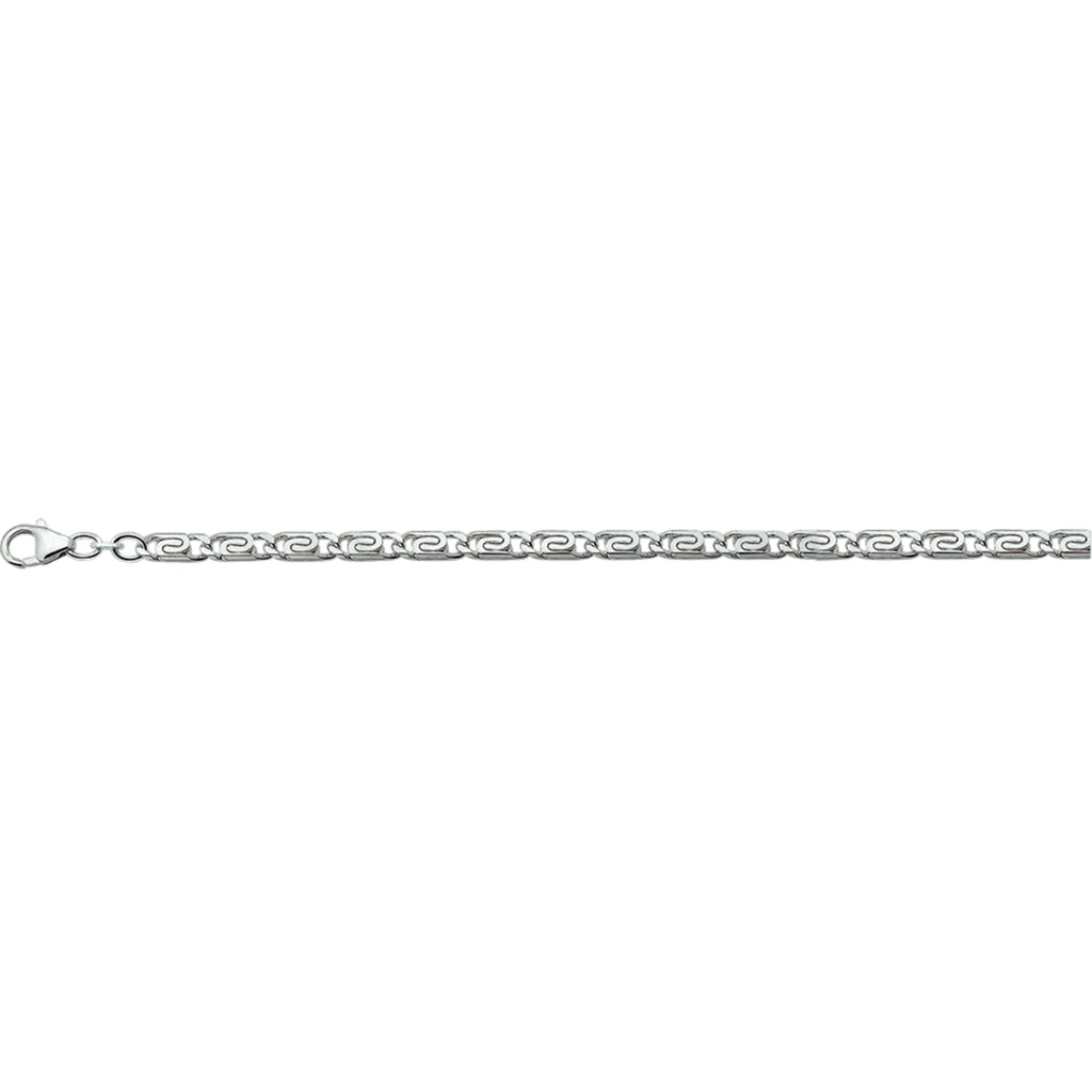 grieks 4,5 mm zilver wit