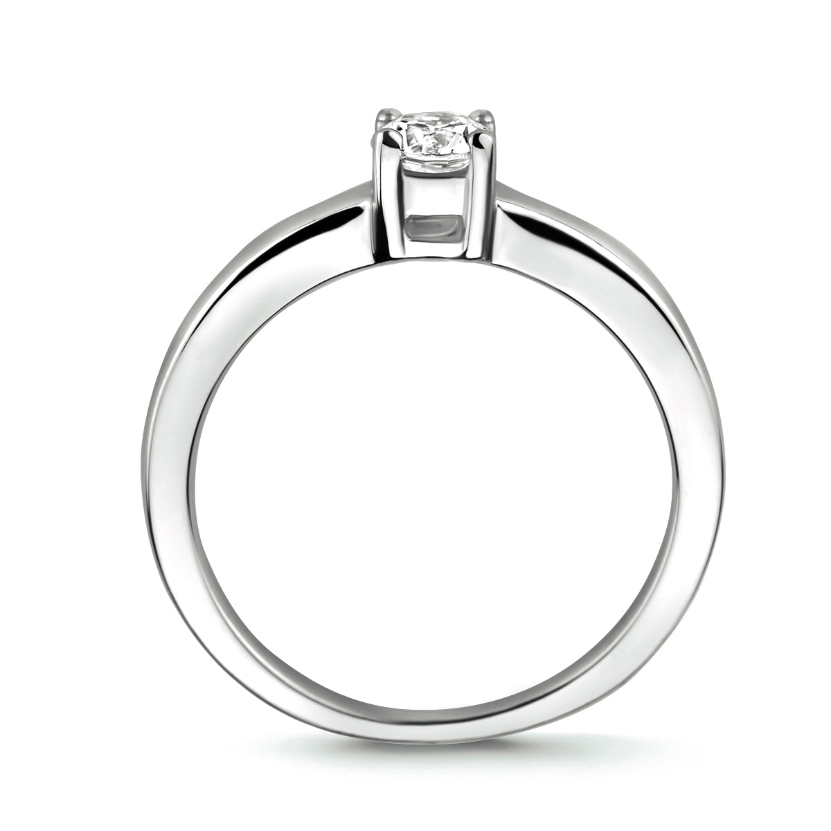 ring zirkonia zilver gerhodineerd