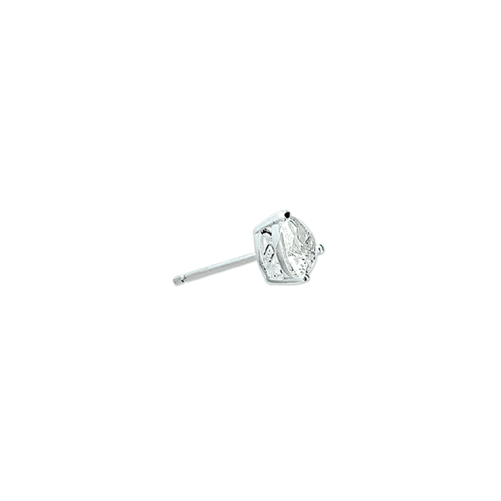 Ohrstecker Herz Zirkonia silber weiß