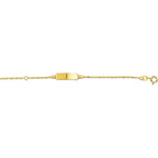 Gravurarmband Singapurplättchen 5 mm 14K Gelbgold