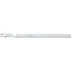 Armband Schlange flach 4,5 mm Silber weiß