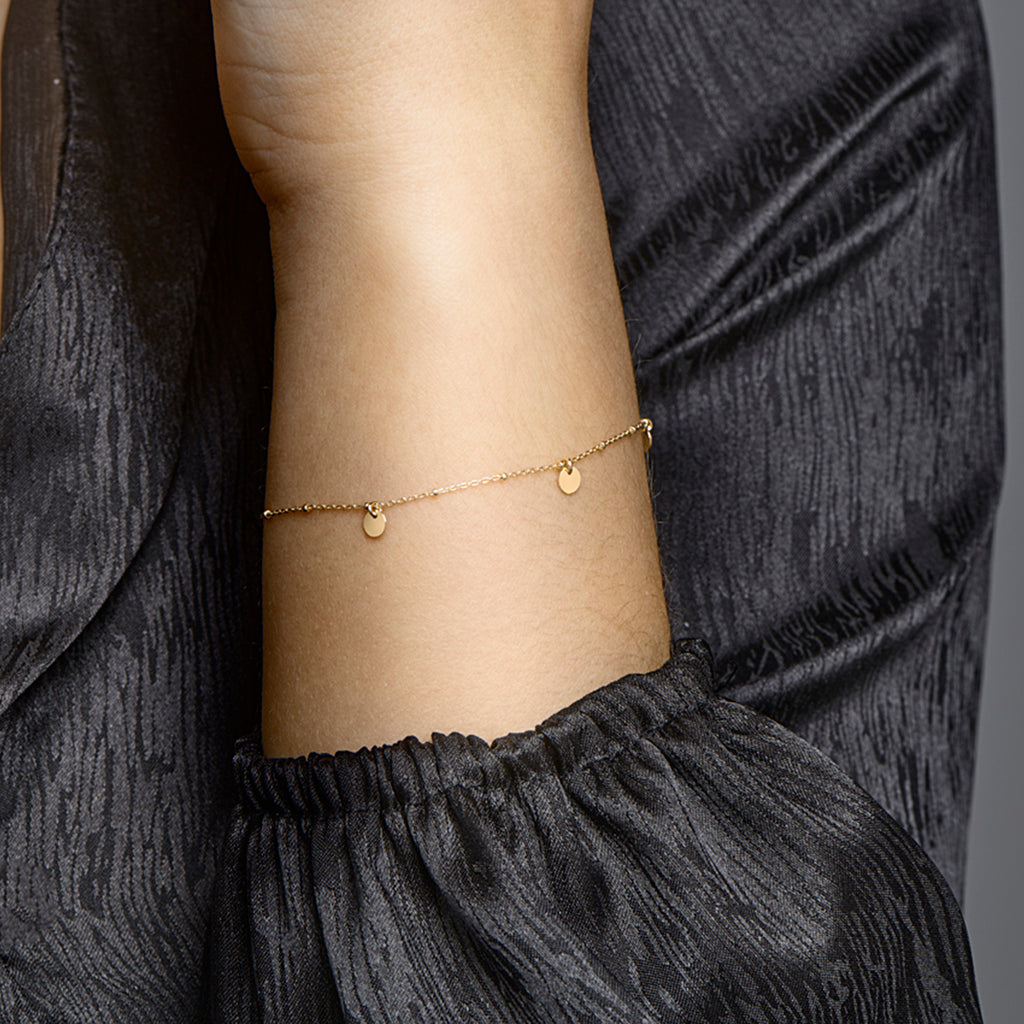 Armband rund 16 + 2 cm 14K Gelbgold