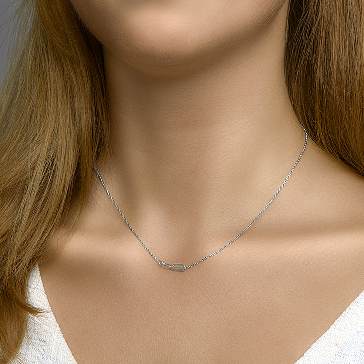 Halskette 1,2 mm 41 + 4 cm Silber rhodiniert