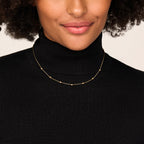 collier anker en bolletjes 1,0 mm 42 - 44 - 46 cm 14K geelgoud - rondje,bolletje,ringetje,draad
