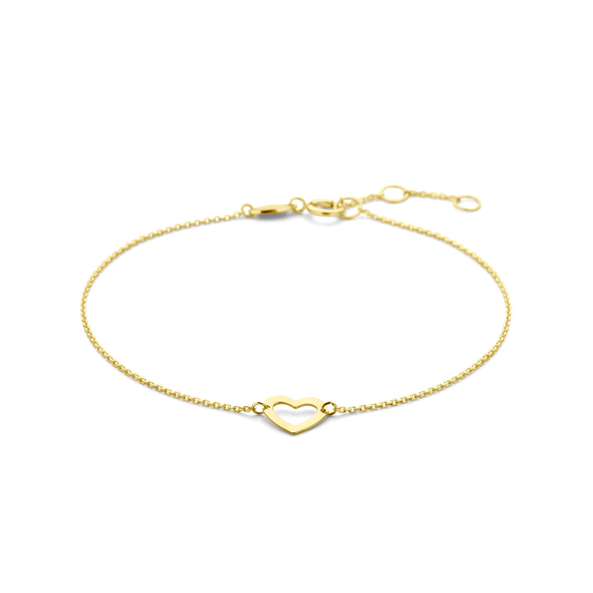 Armband Herz 16,5 - 17,5 - 18,5 cm 14K Gelbgold