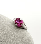 Handgemaakte zilveren ruby ring