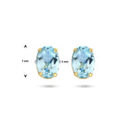 Ohrstecker Blautopas 14K Gelbgold