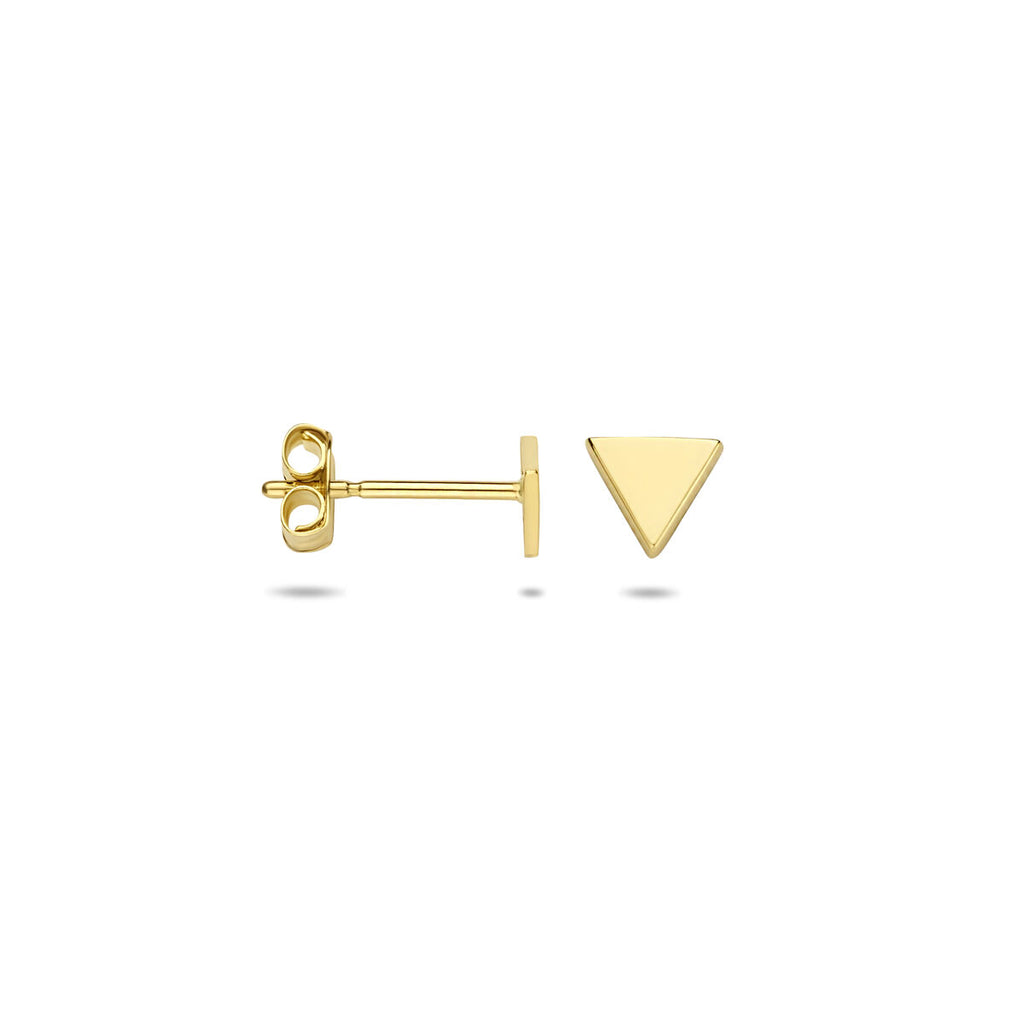 Ohrstecker Dreieck 4 mm 14K Gelbgold