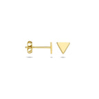 Ohrstecker Dreieck 4 mm 14K Gelbgold