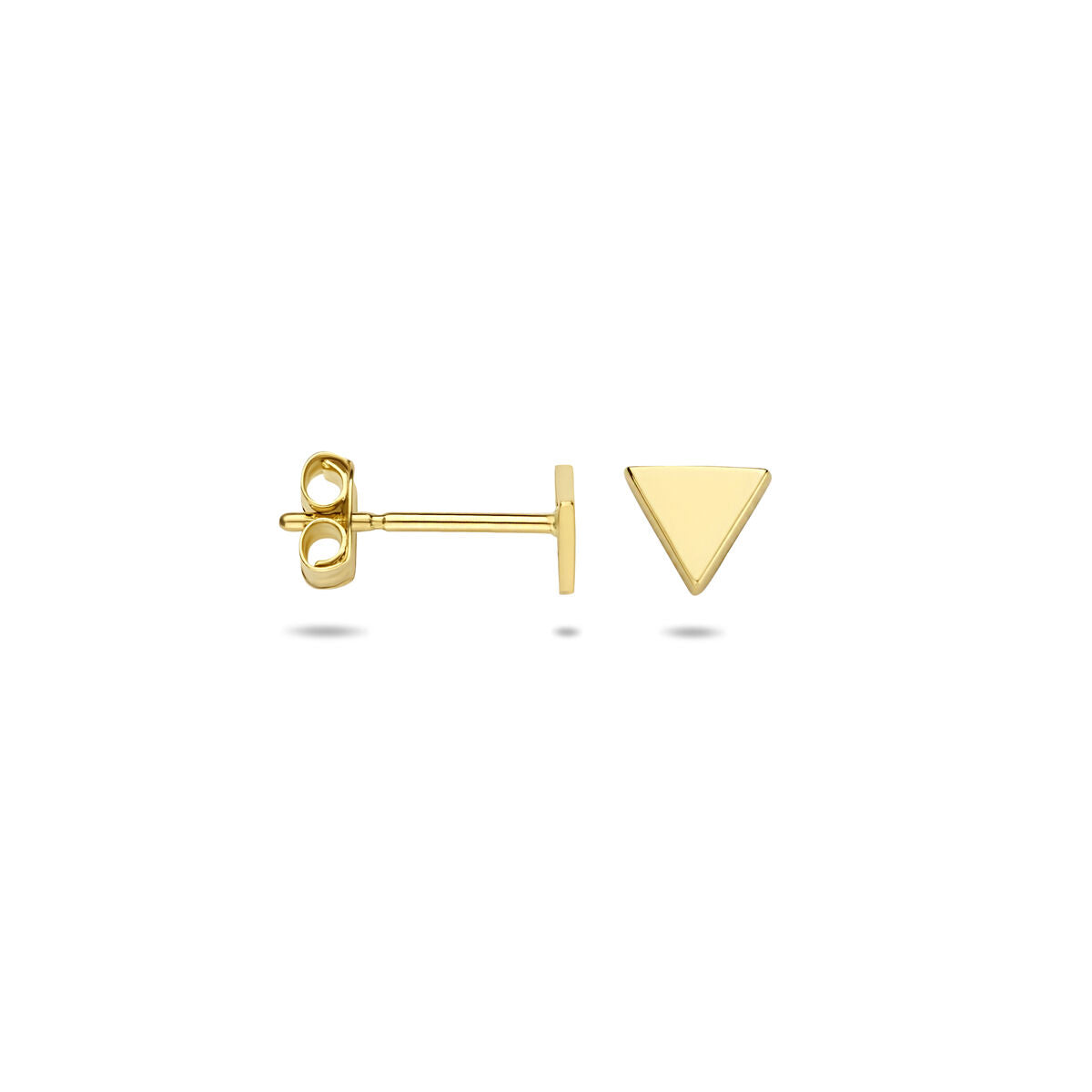 Ohrstecker Dreieck 4 mm 14K Gelbgold