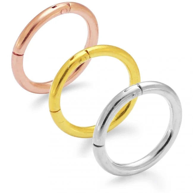 Zilveren ringetje met kliksysteem