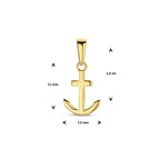 hanger anker 14K geelgoud