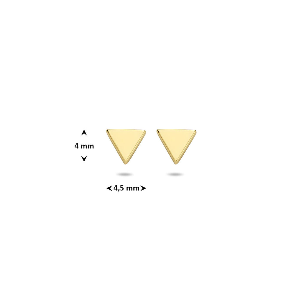 Ohrstecker Dreieck 4 mm 14K Gelbgold